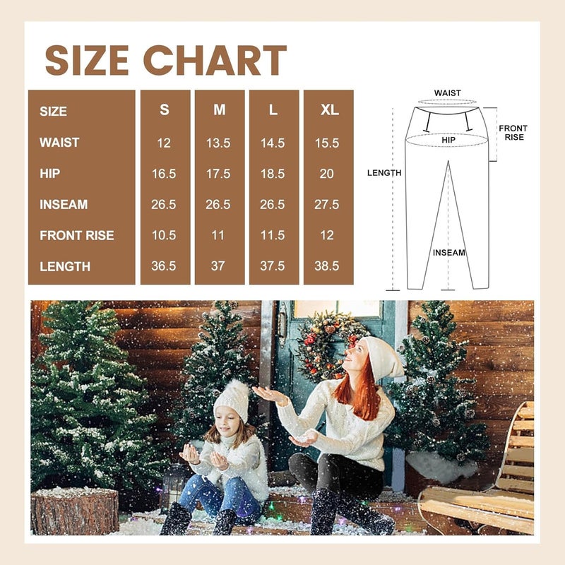 YOLIX 2 Pack Thick Fleece Lined Leggings Women with Pockets, Winter Black High Waisted Thermal Warm Yoga Pants - Image 5